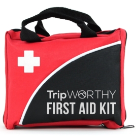 Compact First Aid Kit for Medical Emergency – for Home, Car, Camping, Hiking, Sport, Work, Office, Boat, Survival, and Traveling – Small and Lightweight First Aid Bag